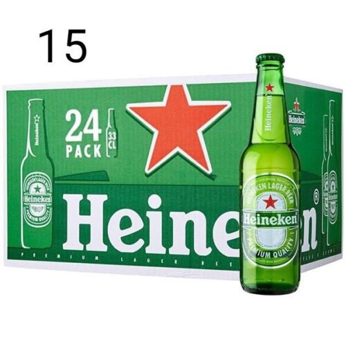 Heineken – Pack de 24 Bouteilles 33 cl, Bière Blonde Néerlandaise
