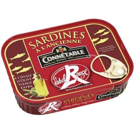Connétable – Sardines à l’ancienne, à l’huile d’olive vierge extra, Label Rouge