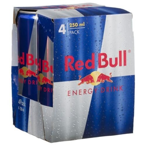 red bull pack 4x250ml boisson énergisante pour un boost instantané