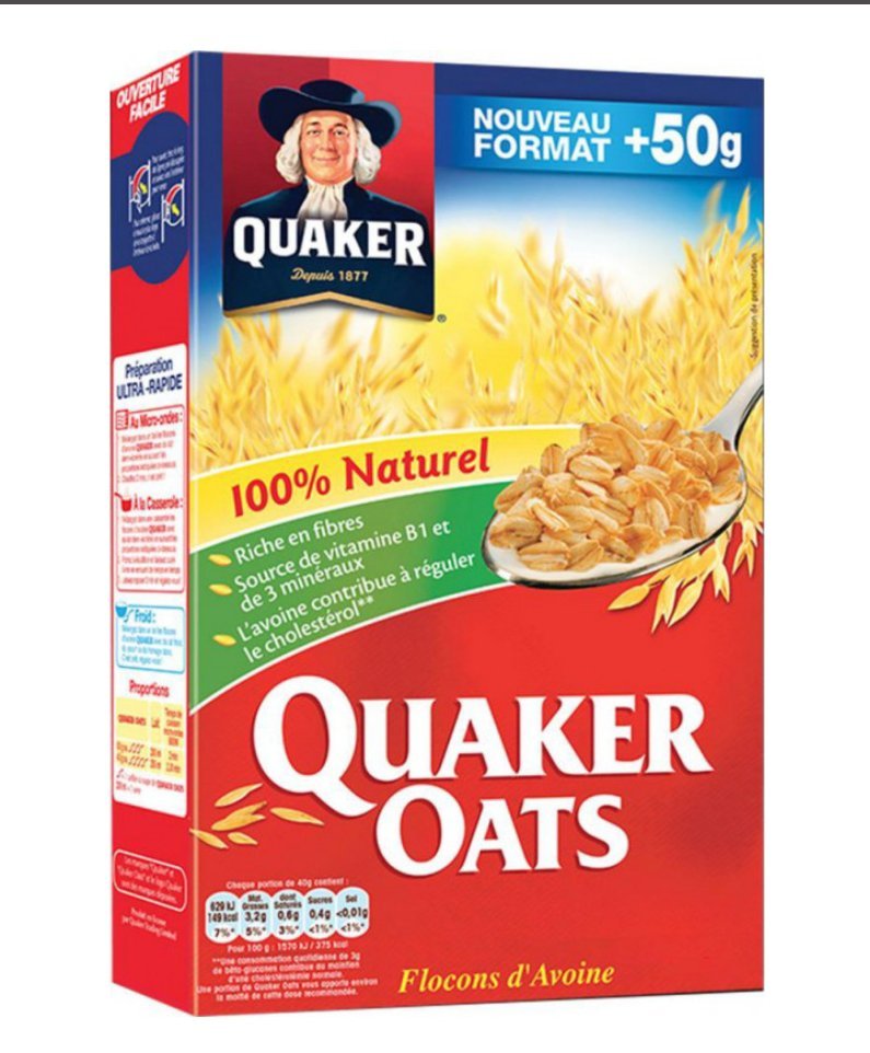 Quaker Oats Flocons d’Avoine 100% Naturel 800 g