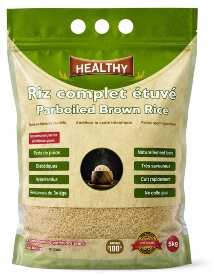 Riz complet étuvé healthy rice 5 kg